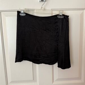 Zara Black Button-Detail Skort